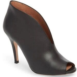 Halogen Black Peep-Toe Stiletto Heels